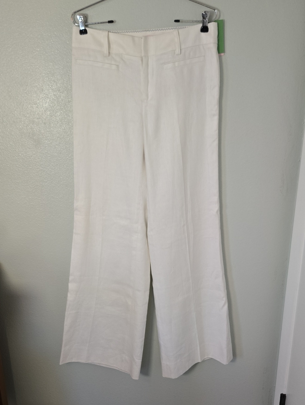 Lilly Pulitzer | NWT White Linen Cotton Wide Leg Lined Trouser Pants Size 6